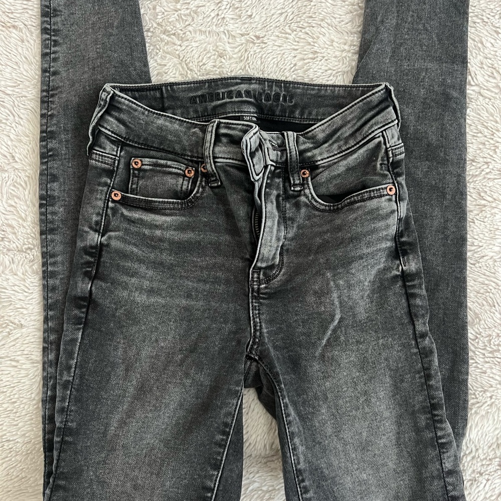 American Eagle Outfitters Dark Gray Skinny Jeans